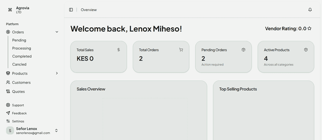 Fresh produce on Agrovia